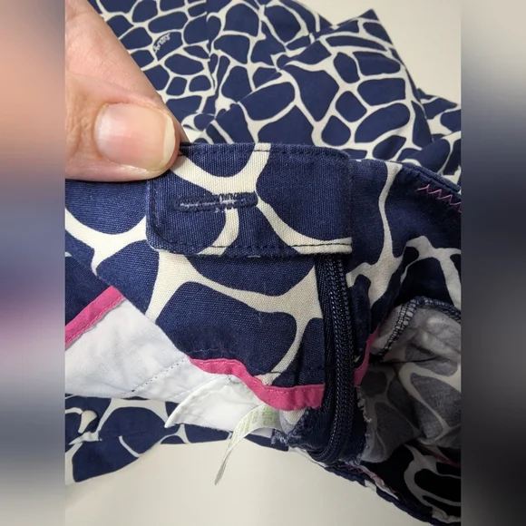 SEE DETAILS - Lilly Pulitzer Womens Size 8 Kristen Capri Cropped Navy Pants - Picture 8 of 15
